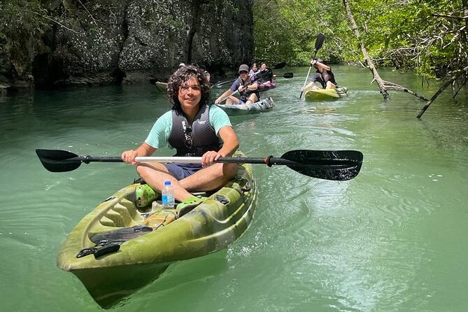 Half-Day Geopark Mangrove Kayaking Adventure - The boat ride to the bat cave and fish farm