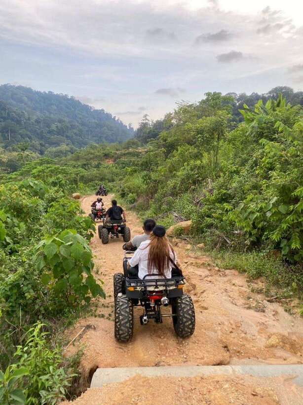 Langkawi:ATV Ride at Matchinchang Mountain Foothill - Rubber Trees, Farms, and Rural Island Life