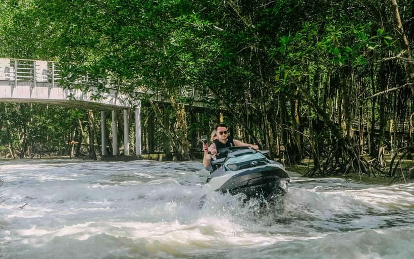 Langkawi: Jet Ski Tour UNESCO Kilim Geopark Free Video - Monkey watching with one important caveat