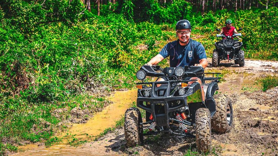 Langkawi Jungle and Waterfall Adventure (Golden Hour) - Paddy fields, reservoir water, and the return ride