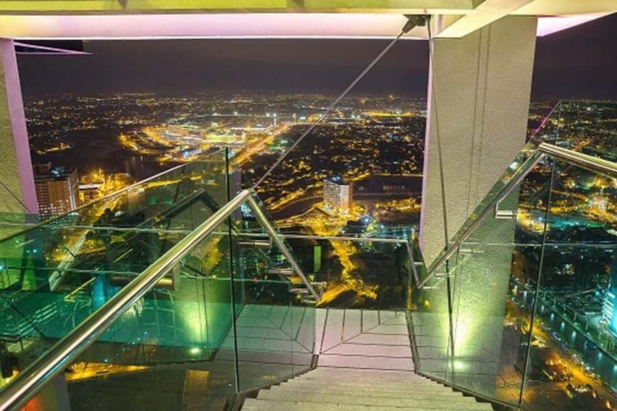 Melaka: The Shore Sky Tower Admission Ticket - Crossing the transparent glass floor