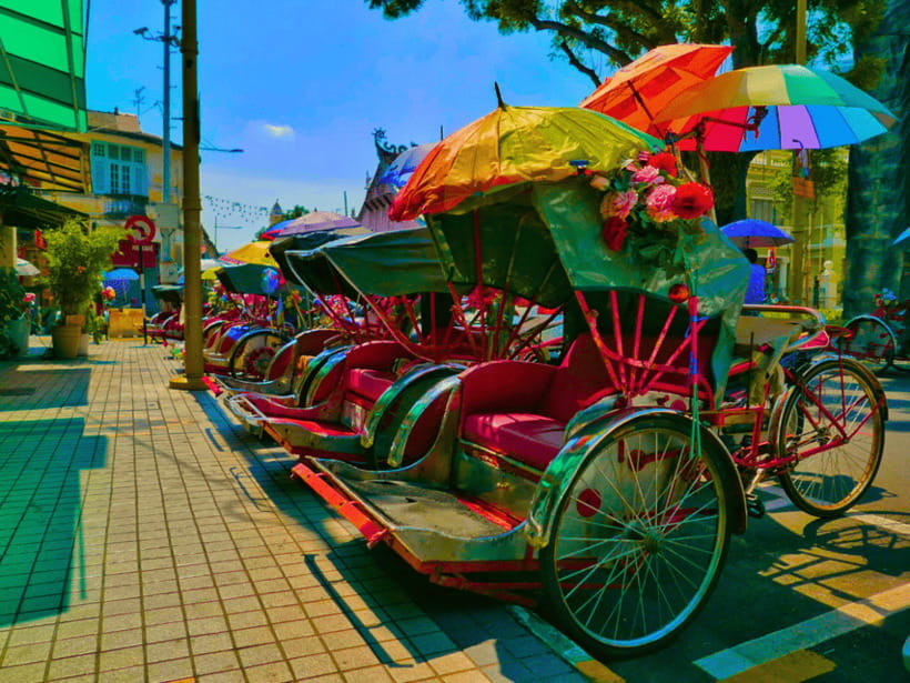Penang: Trishaw Ride and Hawker Center Food Tour - The Nine Emperor Gods Festival version