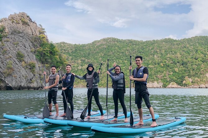 Private Stand Up Paddle Trip in Tanjung Rhu - The swim stop near a man-made private island