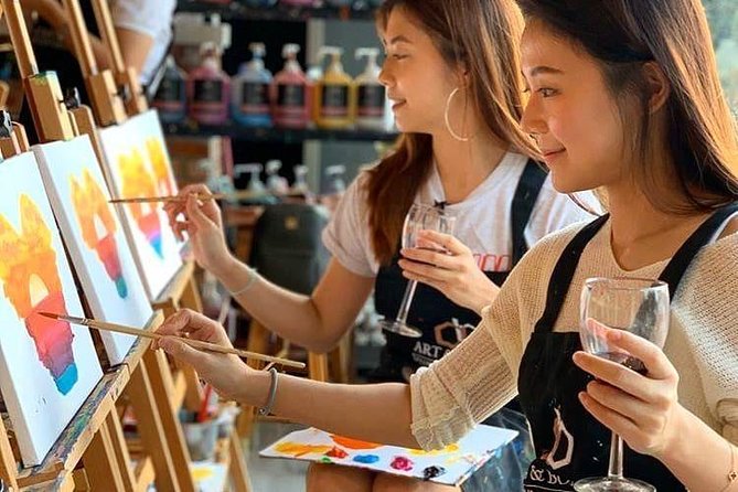 Sip & Paint Night - Arriving at Art & Bonding in Desa Sri Hartamas