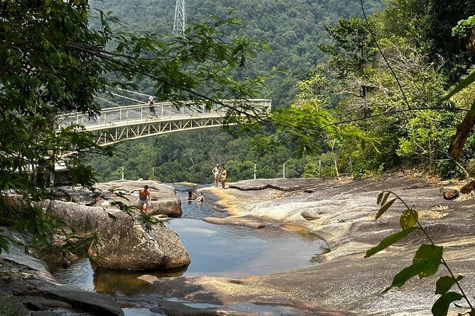 Telaga Tujuh Waterfall Half Day and Sacred Blue Pool Tour - Seeing the waterfall from below